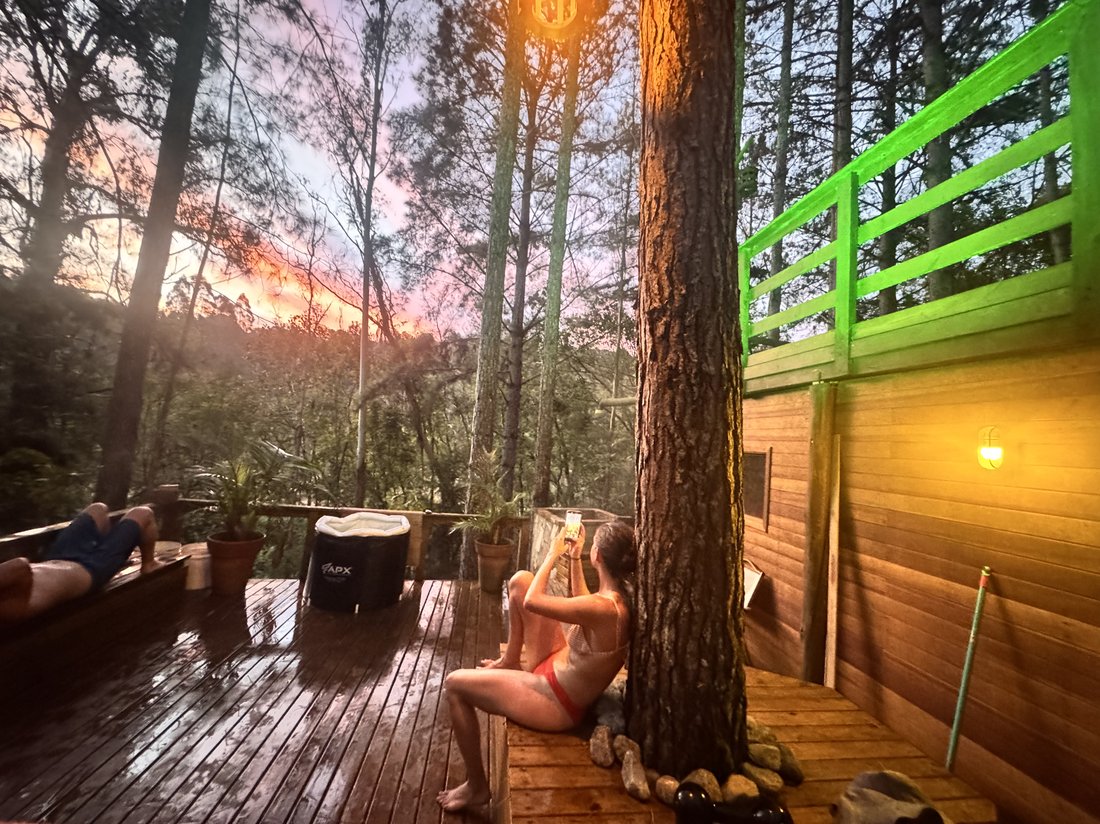 Deck da Sauna ao entardecer