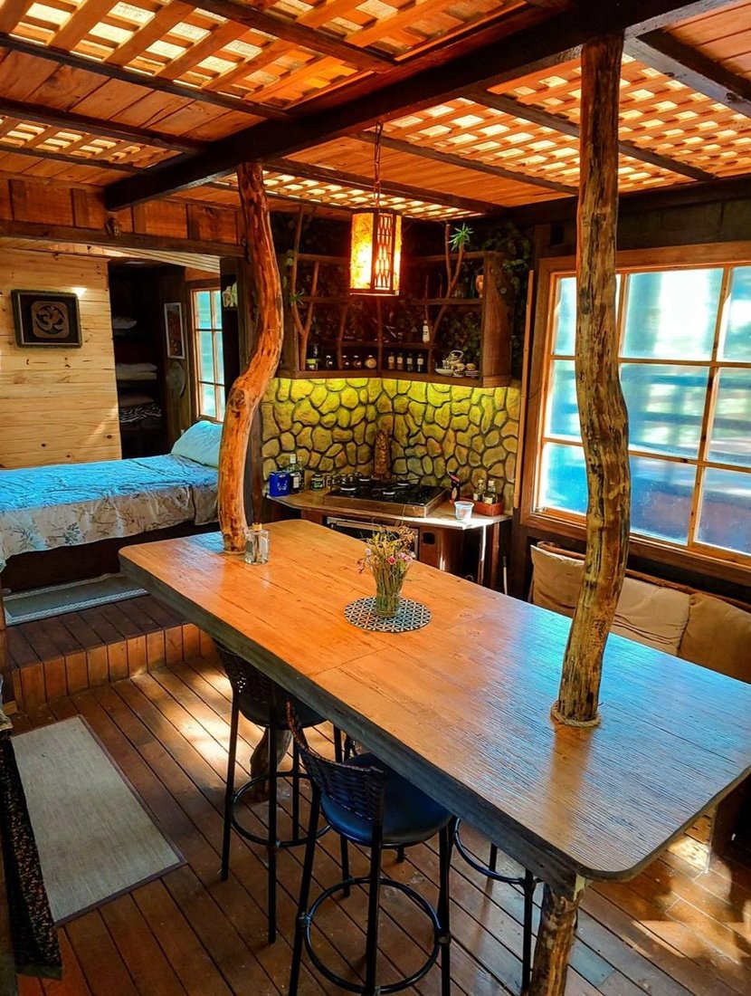 Mesa de jantar na Tiny House